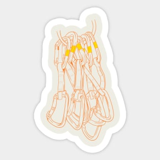 Rock climbing quickdraws Sticker